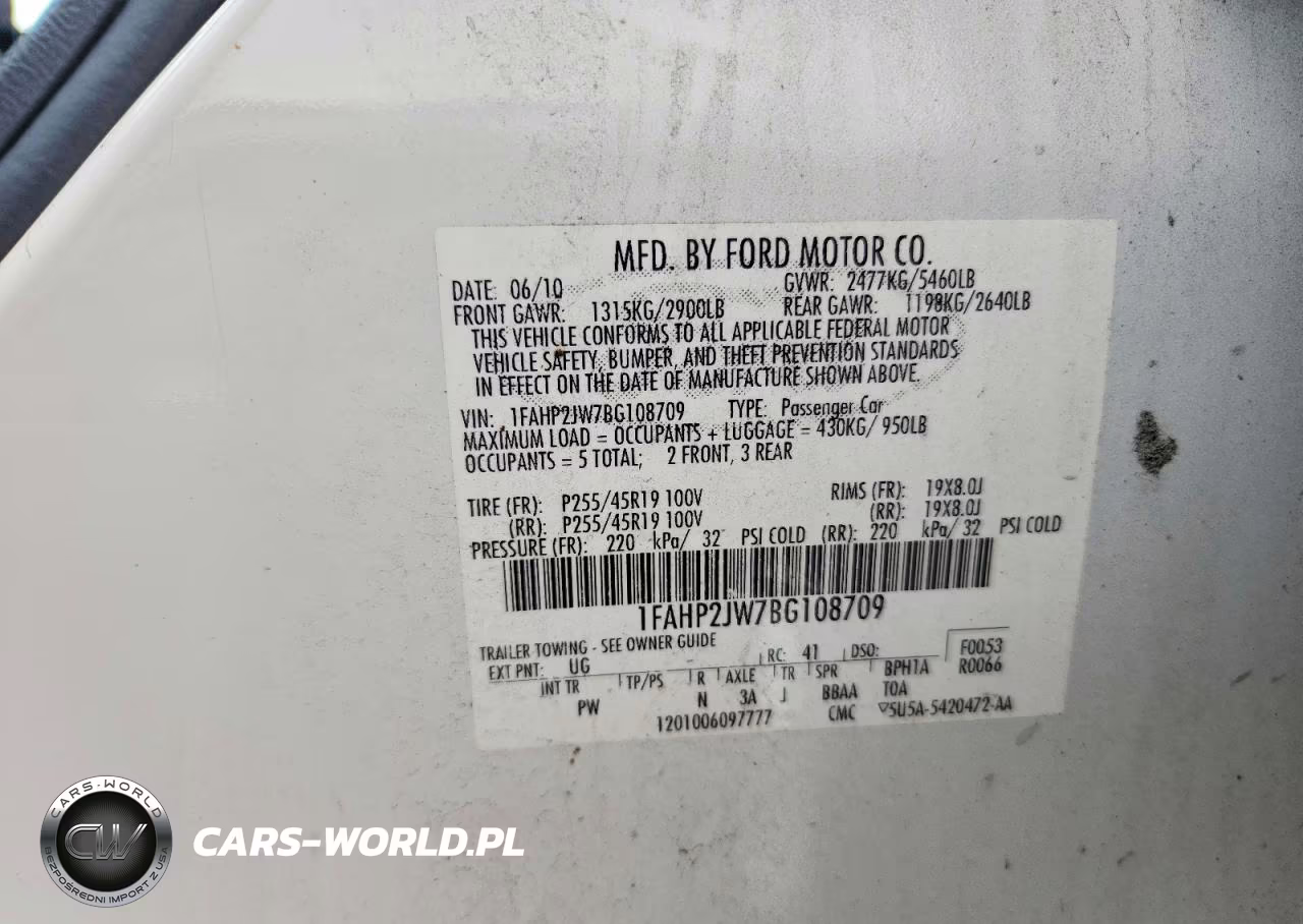 2011 Ford Taurus Limited VIN:1FAHP2JW7BG108709 - 12