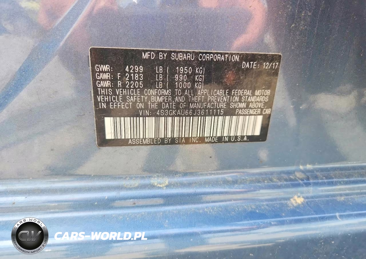 2018 Subaru Impreza Limited VIN:4S3GKAU66J3611115 - 13