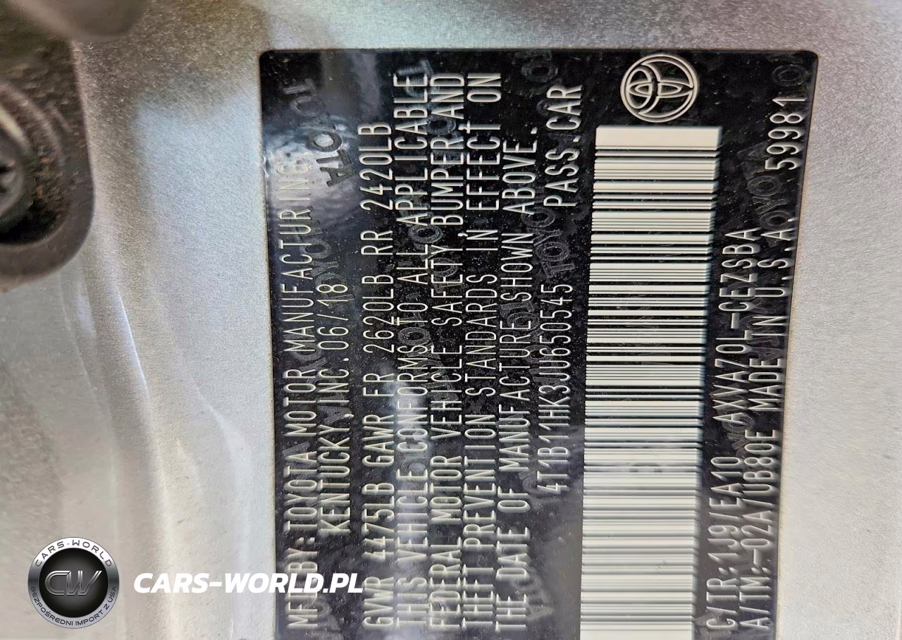 2018 Toyota Camry Se VIN:4T1B11HK3JU650545 - 12