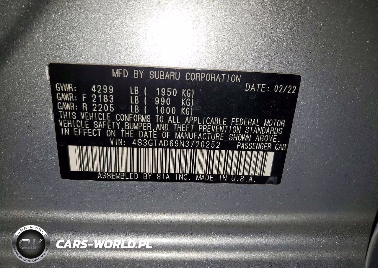 2022 Subaru Impreza Premium VIN:4S3GTAD69N3720252 - 12