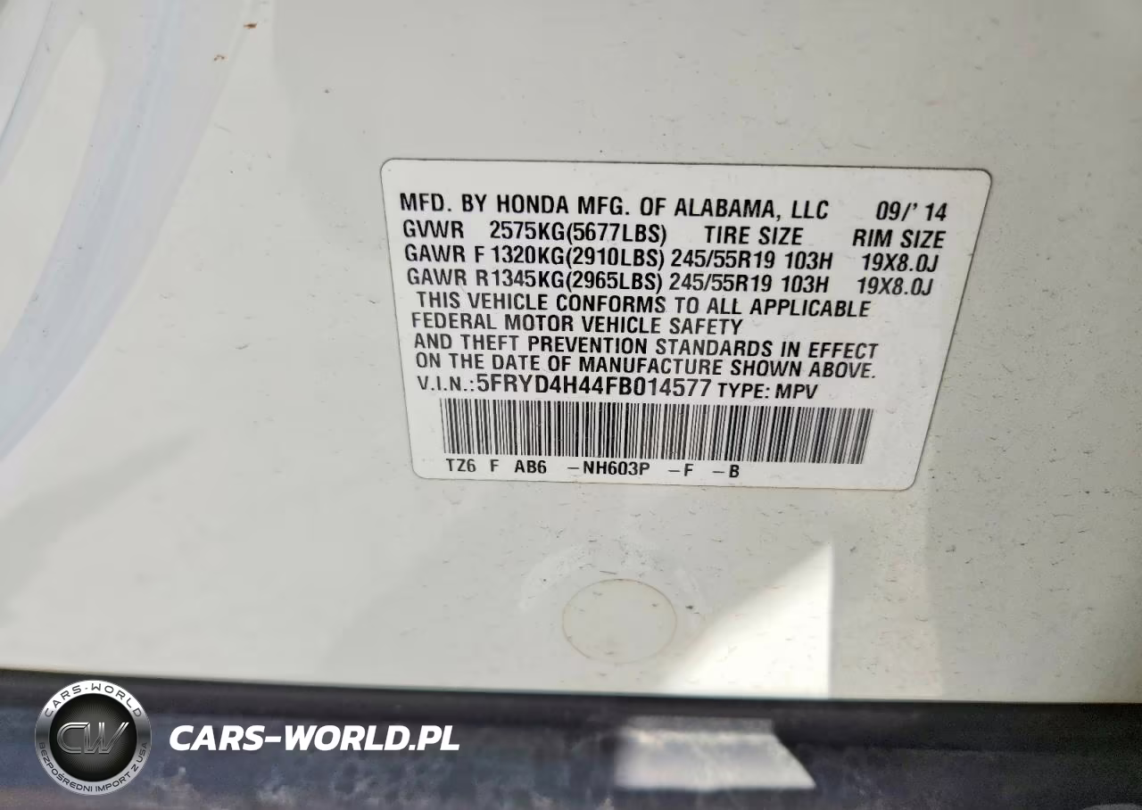 2015 Acura Mdx Technology VIN:5FRYD4H44FB014577 - 13