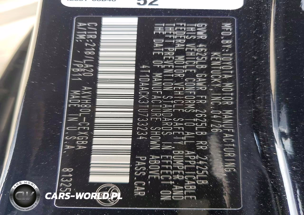 2026 Toyota Camry Xle VIN:4T1DAACK3TU733234 - 12