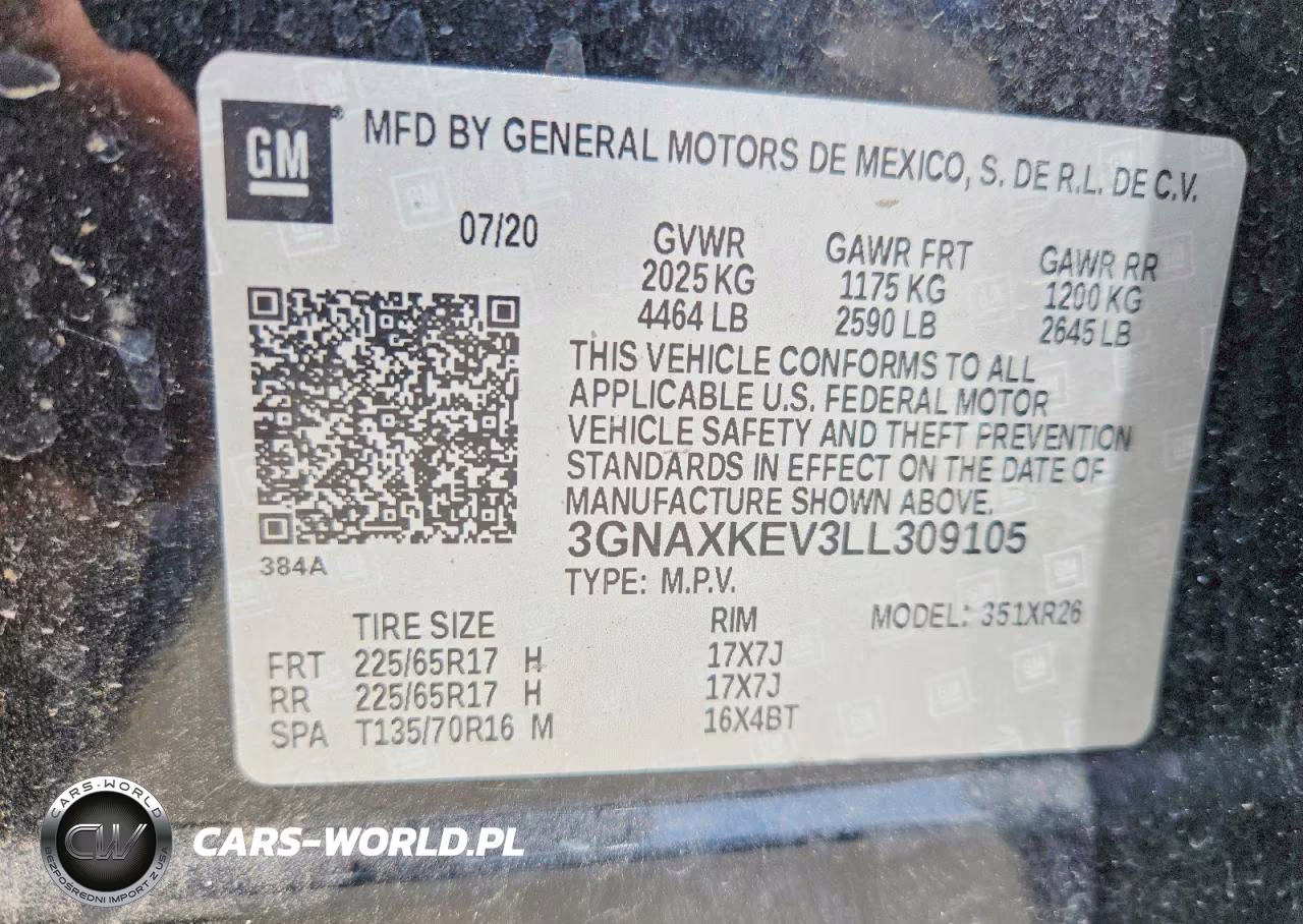 2020 Chevrolet Equinox Lt VIN:3GNAXKEV3LL309105 - 12
