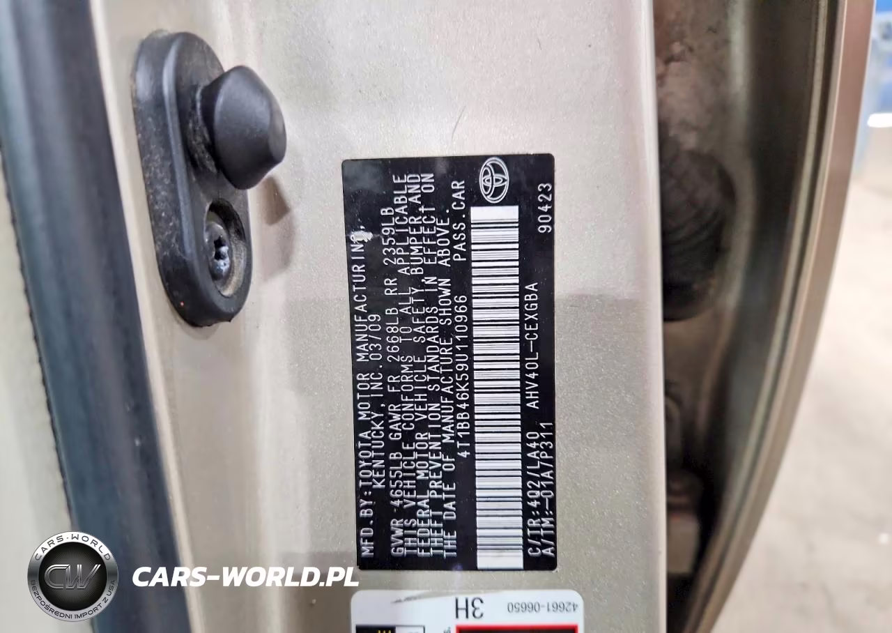 2009 Toyota Camry Hybrid VIN:4T1BB46K59U110966 - 12