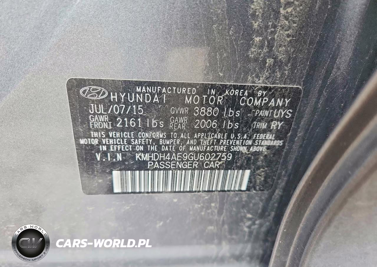 2016 Hyundai Elantra Value Edition VIN:KMHDH4AE9GU602759 - 12