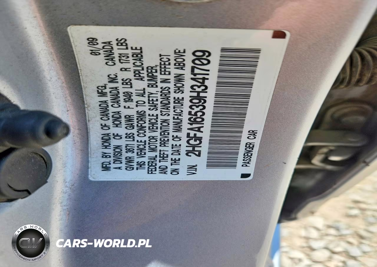 2009 Honda Civic Lx VIN:2HGFA16539H341709 - 12