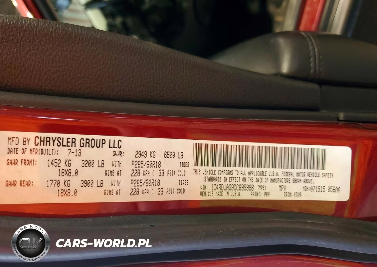 2013 Dodge Durango Sxt VIN:1C4RDJAG9DC695998 - 14