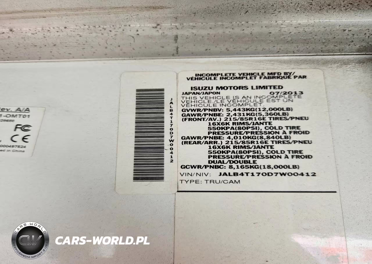 2013 Isuzu Npr Delivery Van VIN:JALB4T170D7W00412 - 12