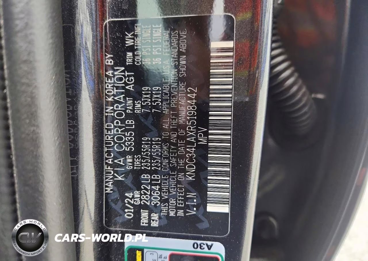 2024 Kia Ev6 Wind VIN:KNDC34LAXR5198442 - 12