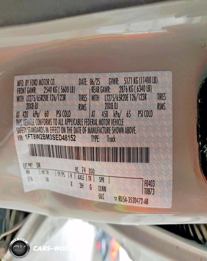 2025 Ford F250 Super Duty VIN:1FT8W2BM3SED48152 - 12