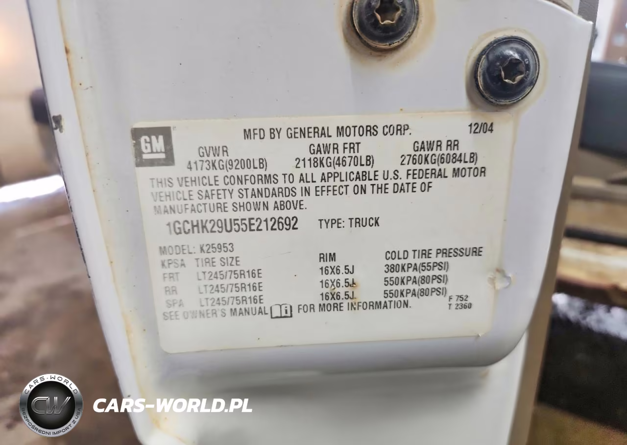 2005 Chevrolet Silverado K2500 Heavy Duty VIN:1GCHK29U55E212692 - 12
