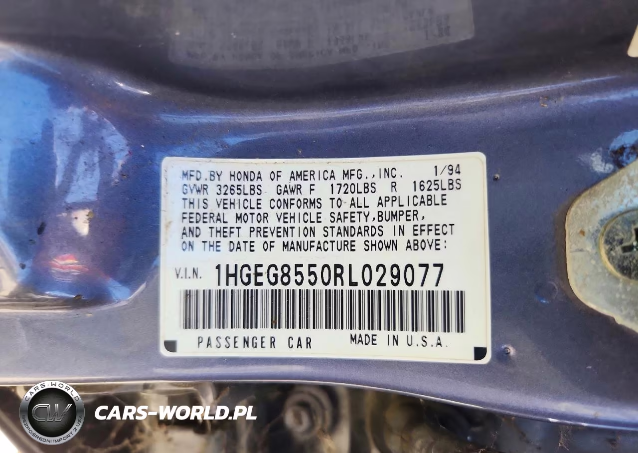 1994 Honda Civic Lx VIN:1HGEG8550RL029077 - 12