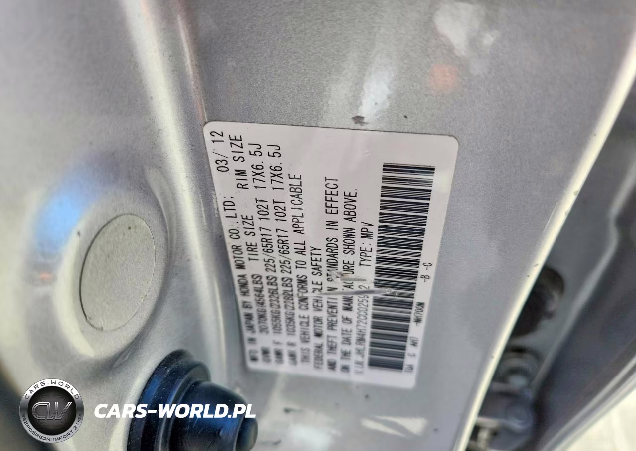 2012 Honda Cr-V Exl VIN:JHLRM4H72CC025962 - 14