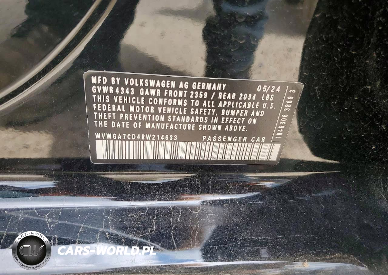 2024 Volkswagen Gti S VIN:WVWGA7CD4RW214633 - 13