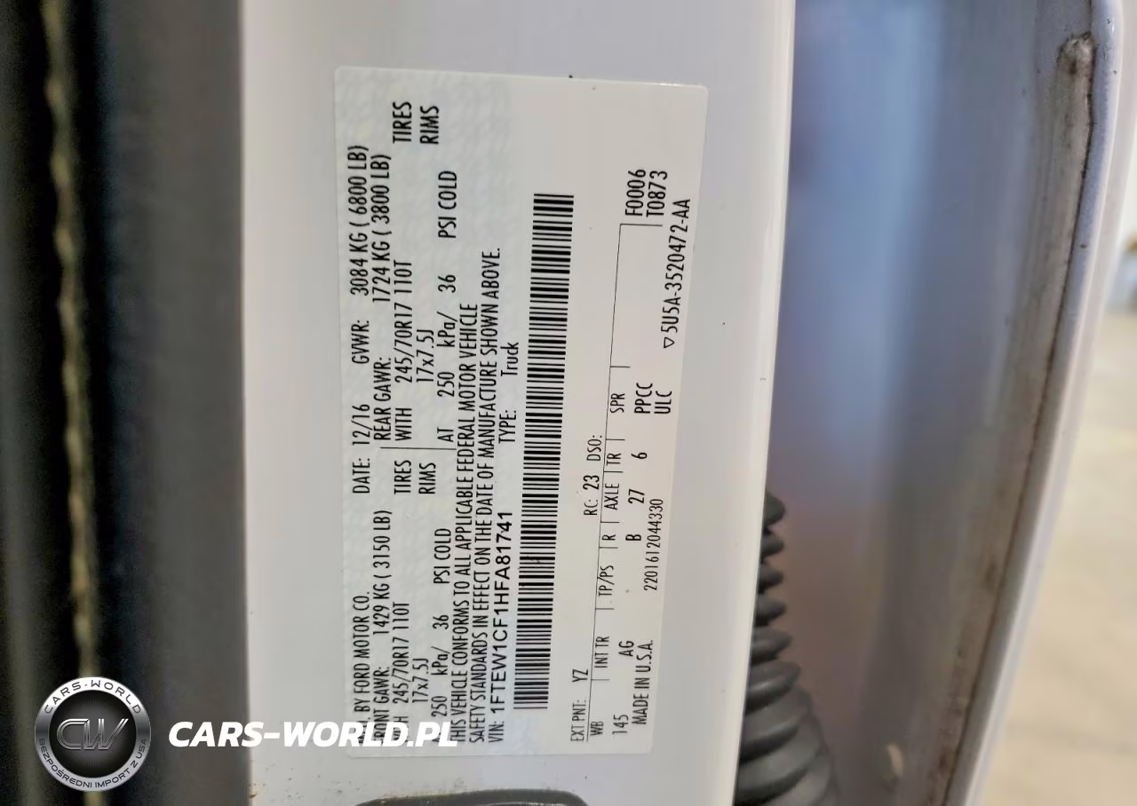 2017 Ford F150 Supercrew VIN:1FTEW1CF1HFA81741 - 12