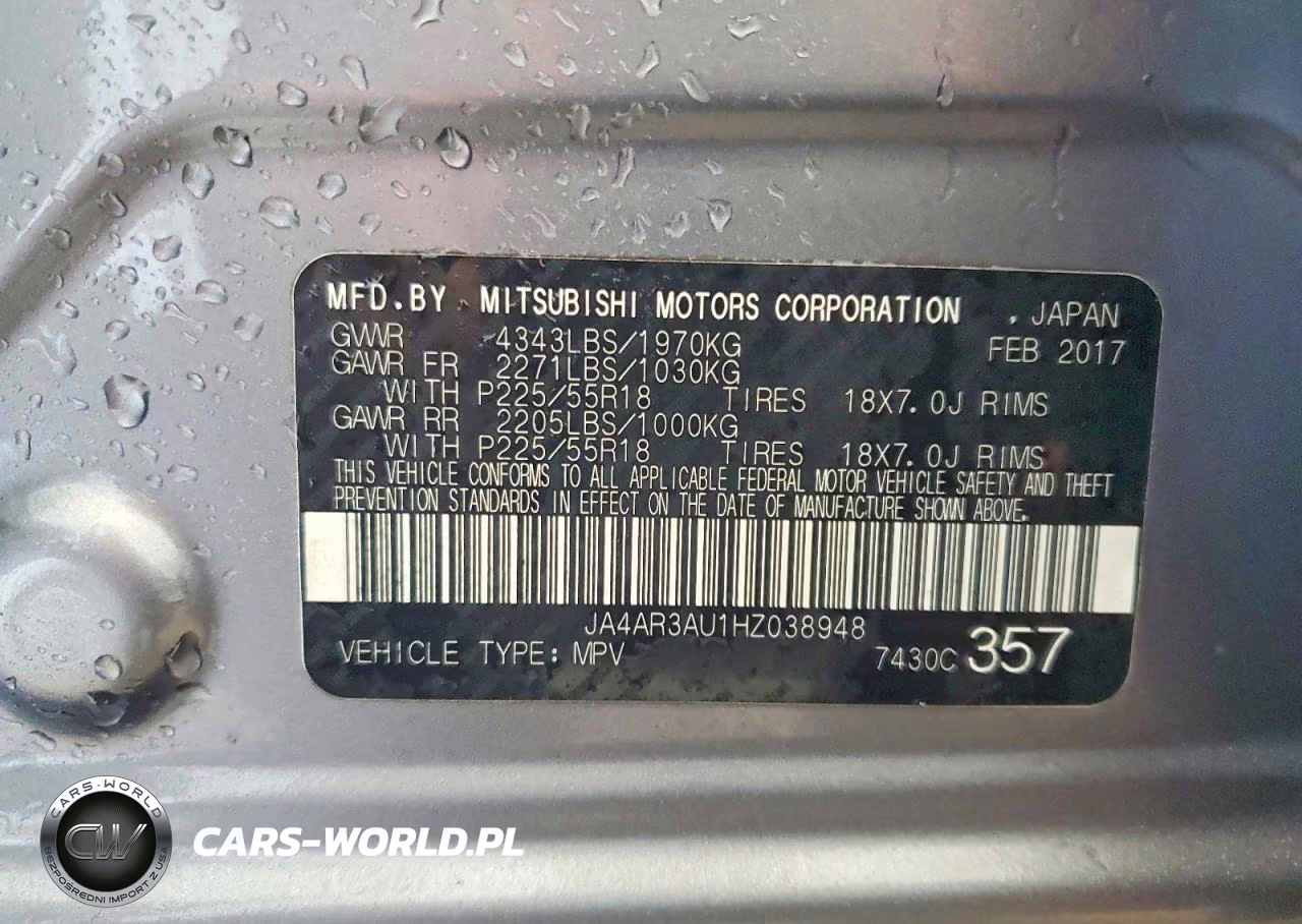 2017 Mitsubishi Outlander Sport Es VIN:JA4AR3AU1HZ038948 - 13