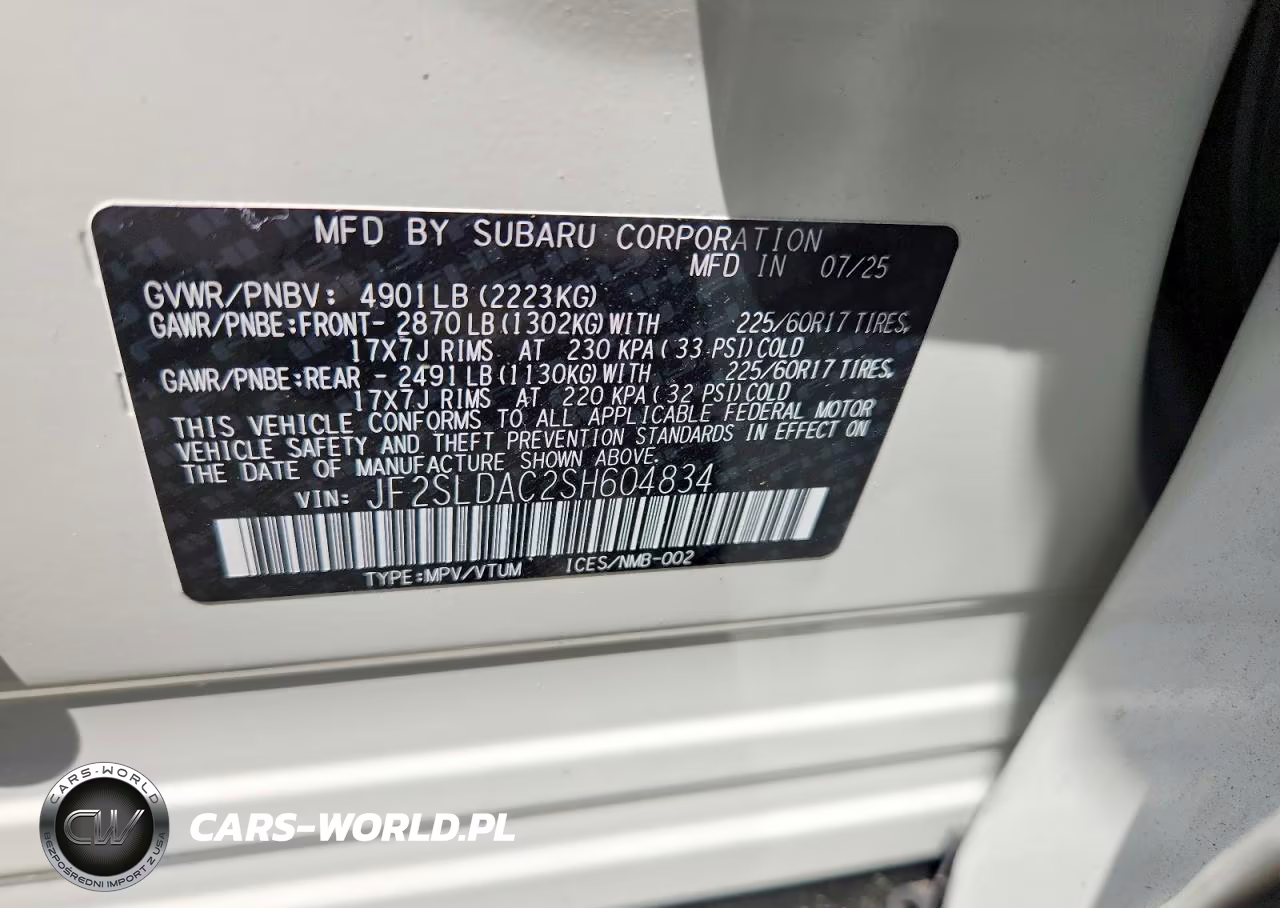 2025 Subaru Forester VIN:JF2SLDAC2SH604834 - 13