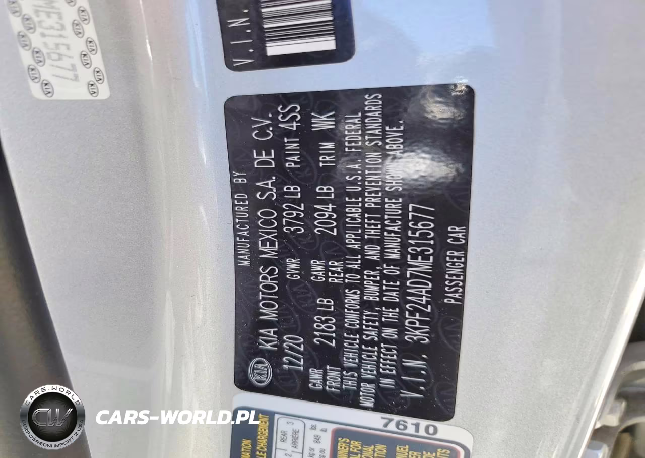 2021 Kia Forte Lxs VIN:3KPF24AD7ME315677 - 12