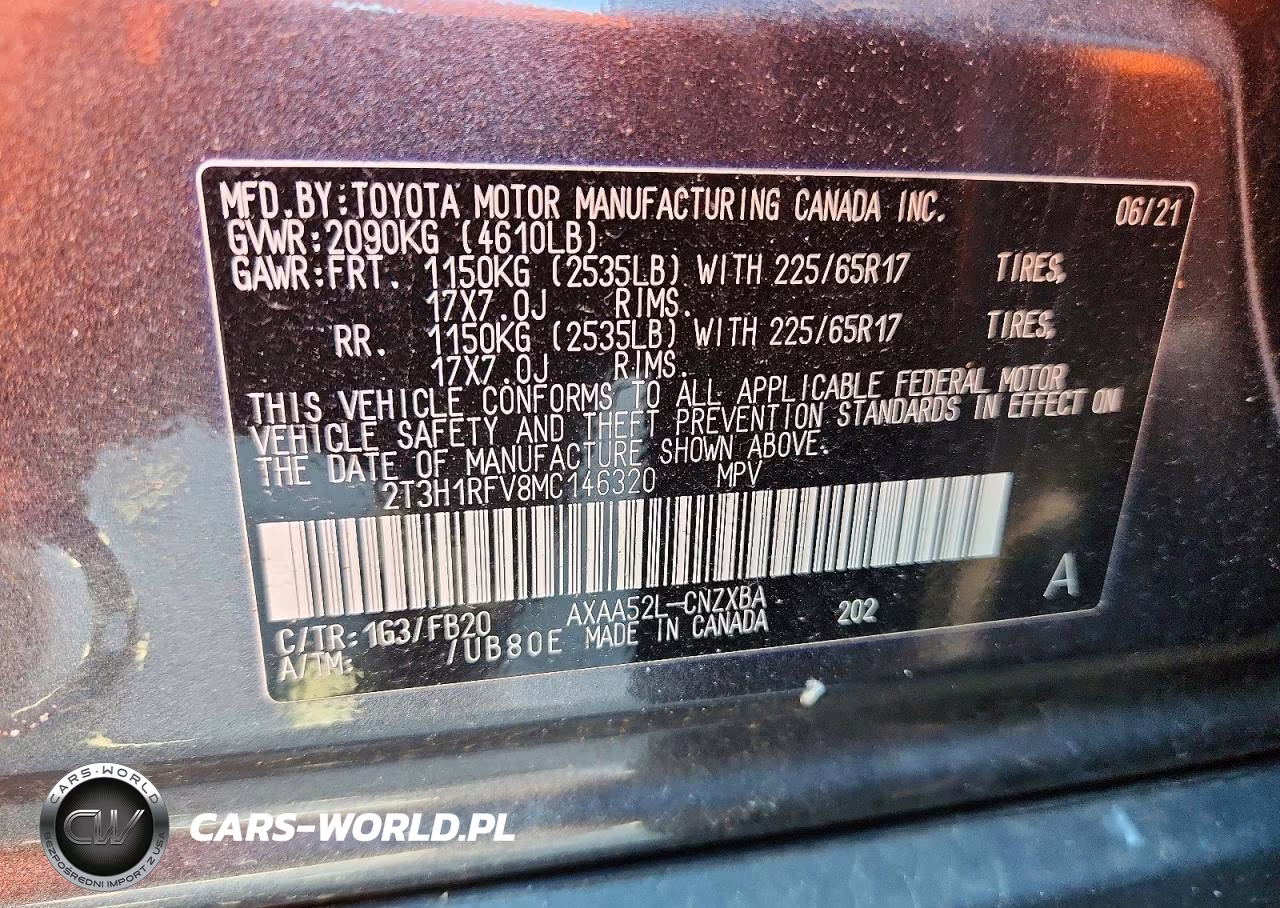2021 Toyota Rav4 Le VIN:2T3H1RFV8MC146320 - 13