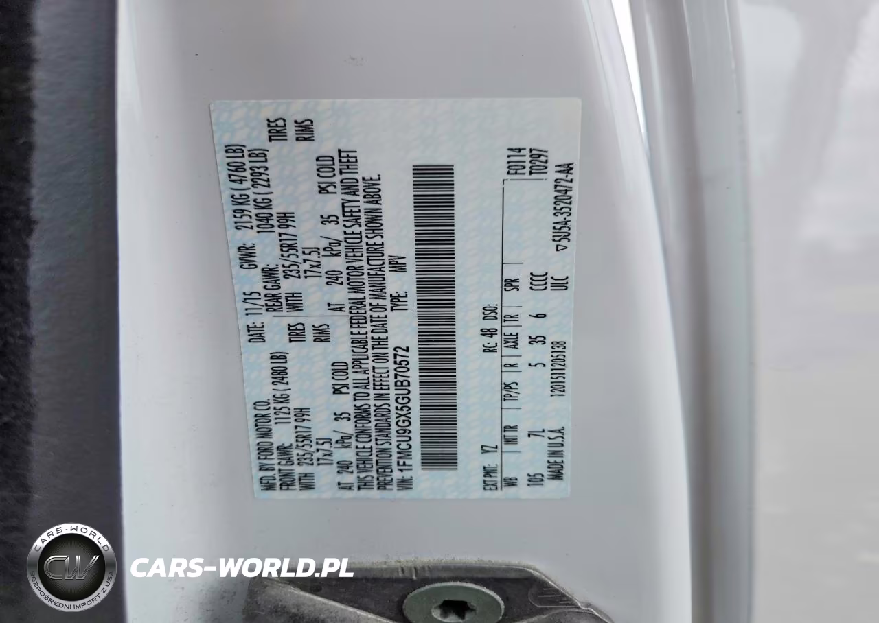 2016 Ford Escape Se VIN:1FMCU9GX5GUB70572 - 13