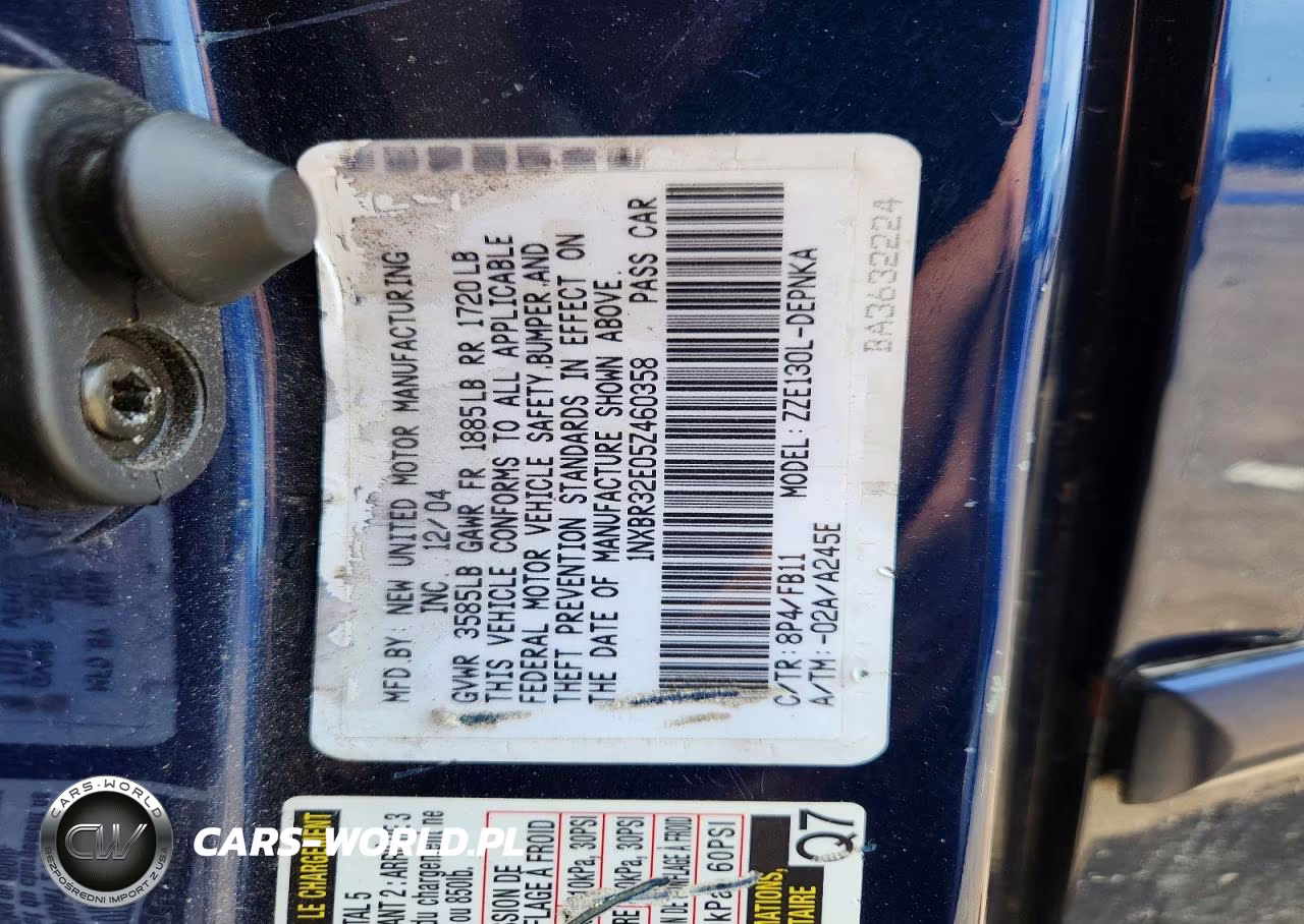 2005 Toyota Corolla Le VIN:1NXBR32E05Z460358 - 12