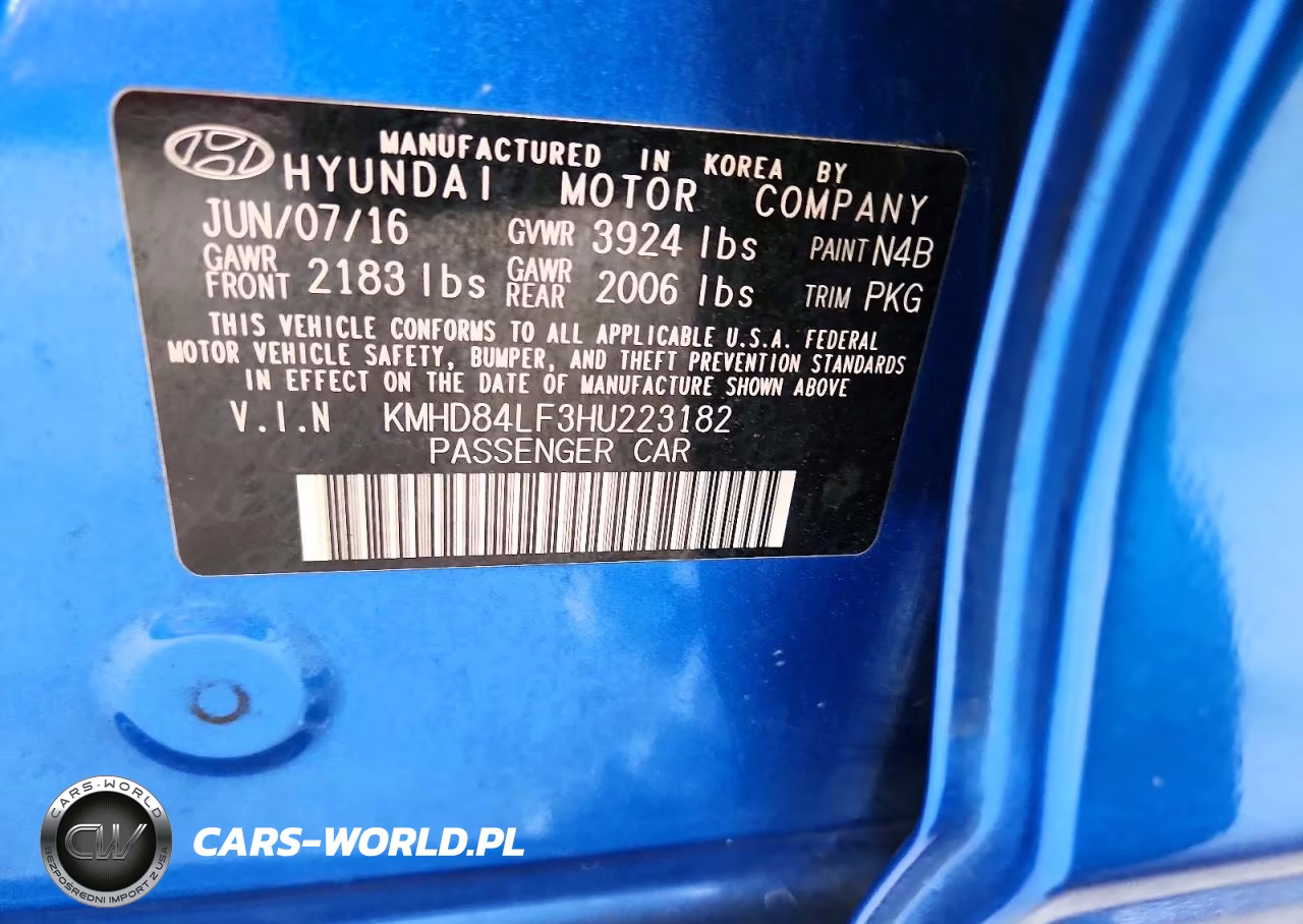 2017 Hyundai Elantra Se VIN:KMHD84LF3HU223182 - 12