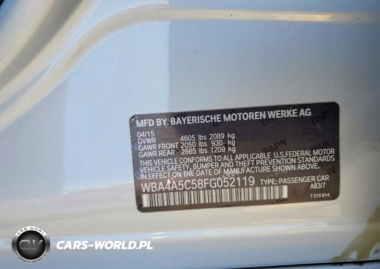 2015 BMW 428 I Gran Coupe VIN:WBA4A5C58FG052119 - 12