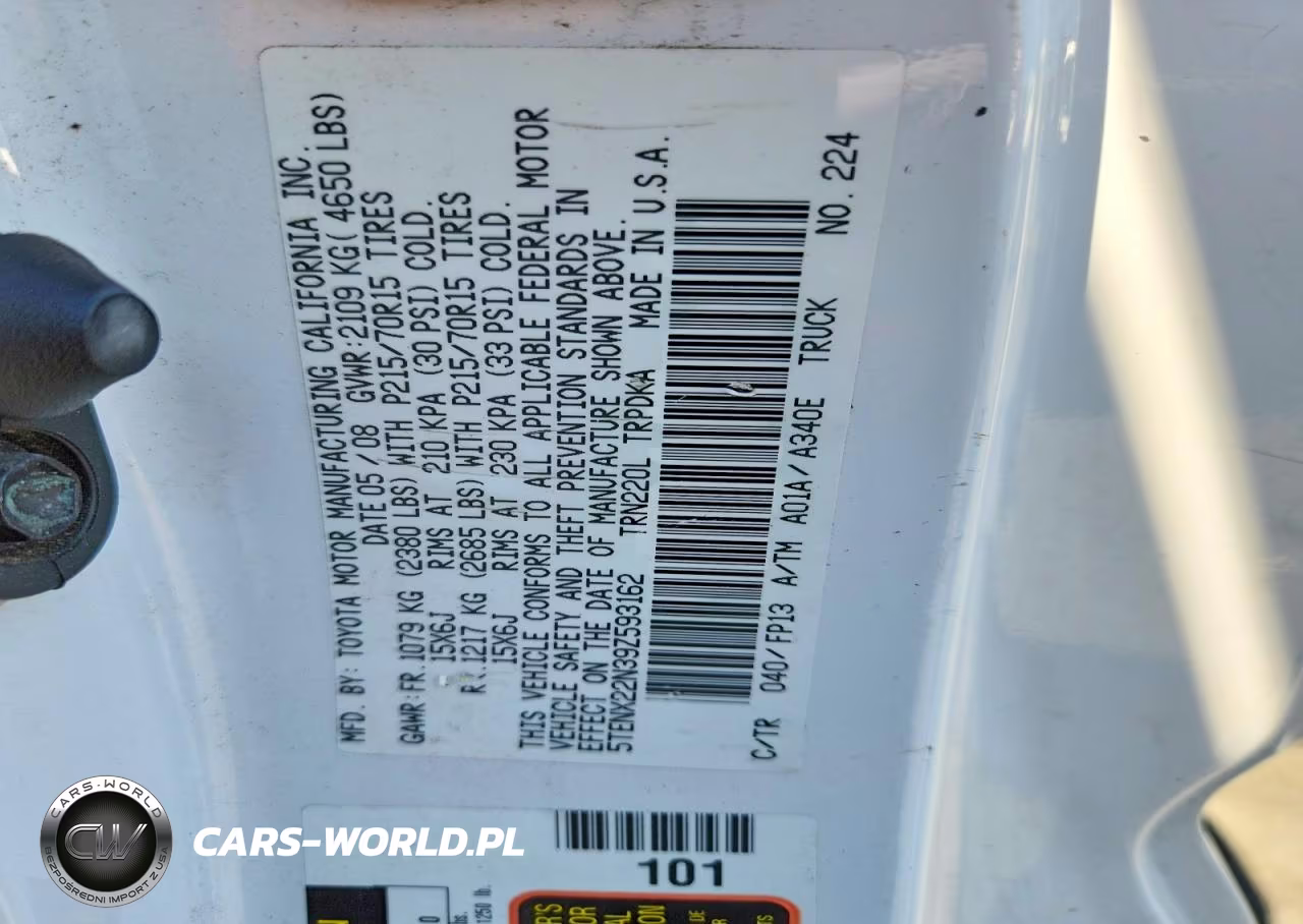 2009 Toyota Tacoma Base VIN:5TENX22N39Z593162 - 12