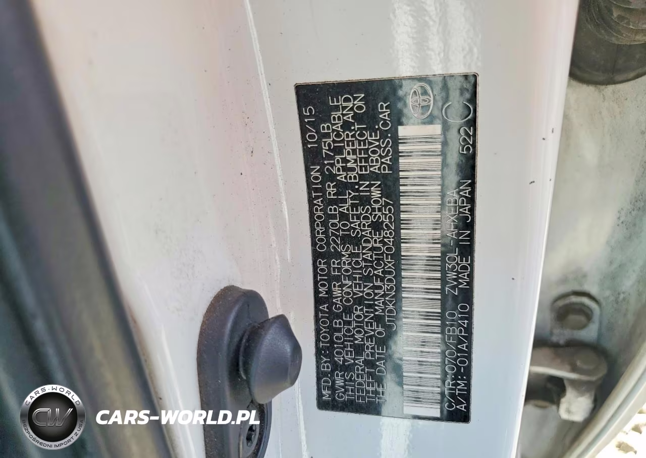 2015 Toyota Prius Two VIN:JTDKN3DUXF0482557 - 12
