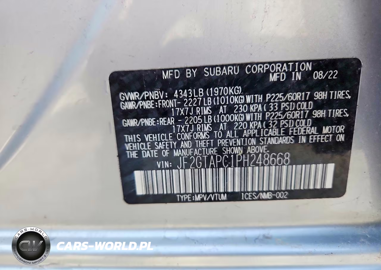 2023 Subaru Crosstrek Premium VIN:JF2GTAPC1PH248668 - 13