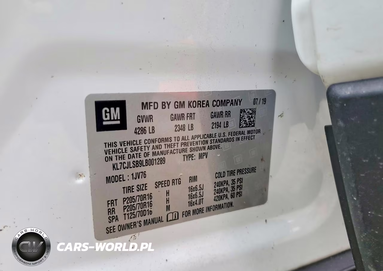 2020 Chevrolet Trax 1Lt VIN:KL7CJLSB9LB001289 - 12