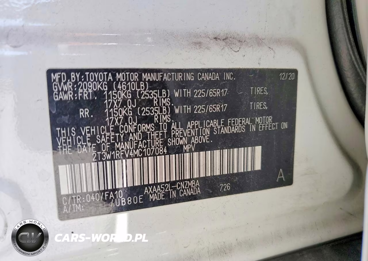 2021 Toyota Rav4 Xle VIN:2T3W1RFV4MC107084 - 13