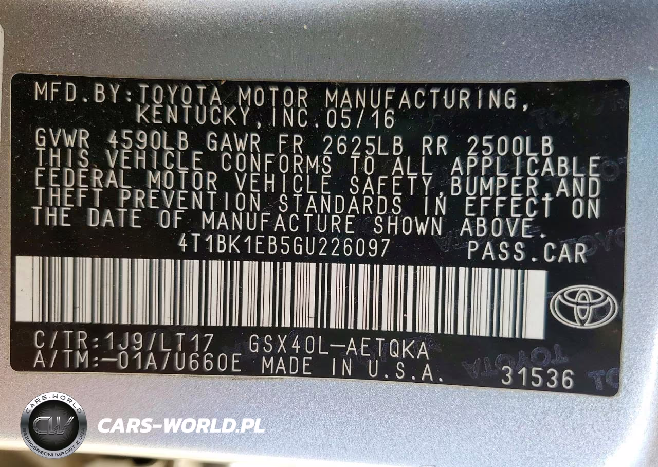 2016 Toyota Avalon Touring VIN:4T1BK1EB5GU226097 - 12