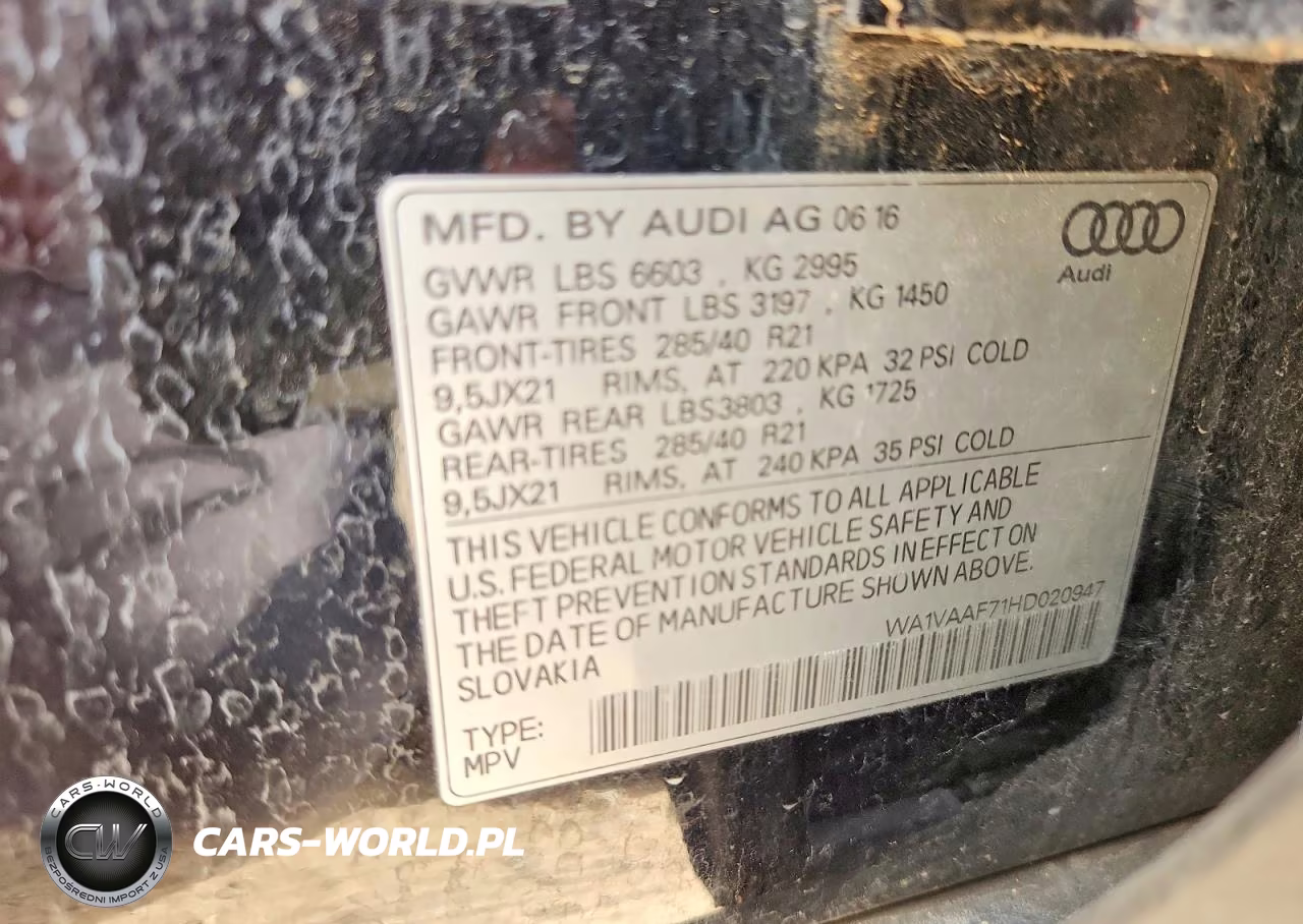 2017 Audi Q7 Prestige VIN:WA1VAAF71HD020947 - 12