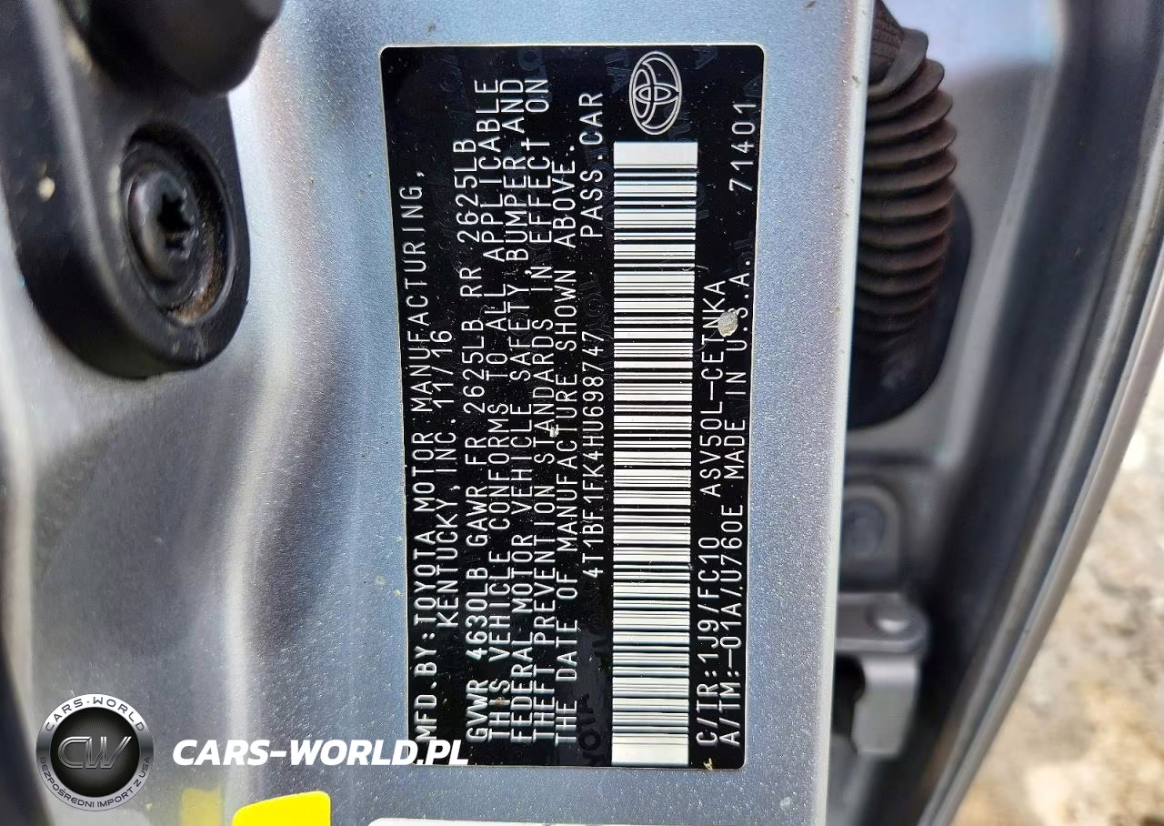 2017 Toyota Camry Le VIN:4T1BF1FK4HU698747 - 12