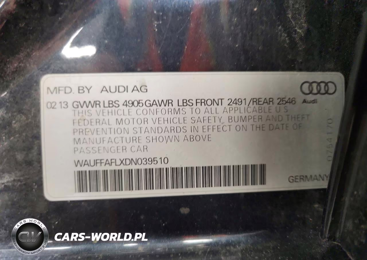 2013 Audi A4 Premium Plus VIN:WAUFFAFLXDN039510 - 12