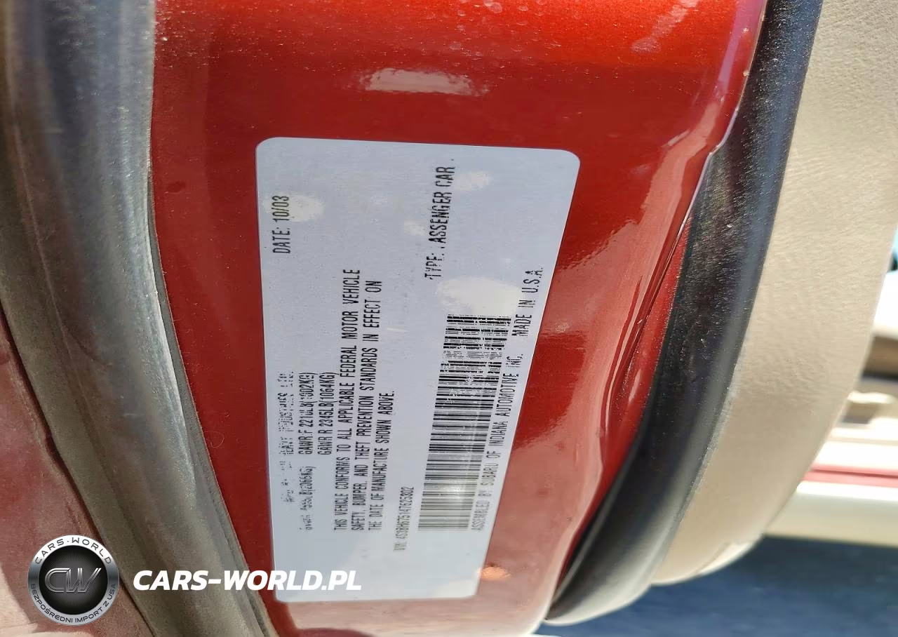 2004 Subaru Legacy Outback Awp VIN:4S3BH675147625302 - 13