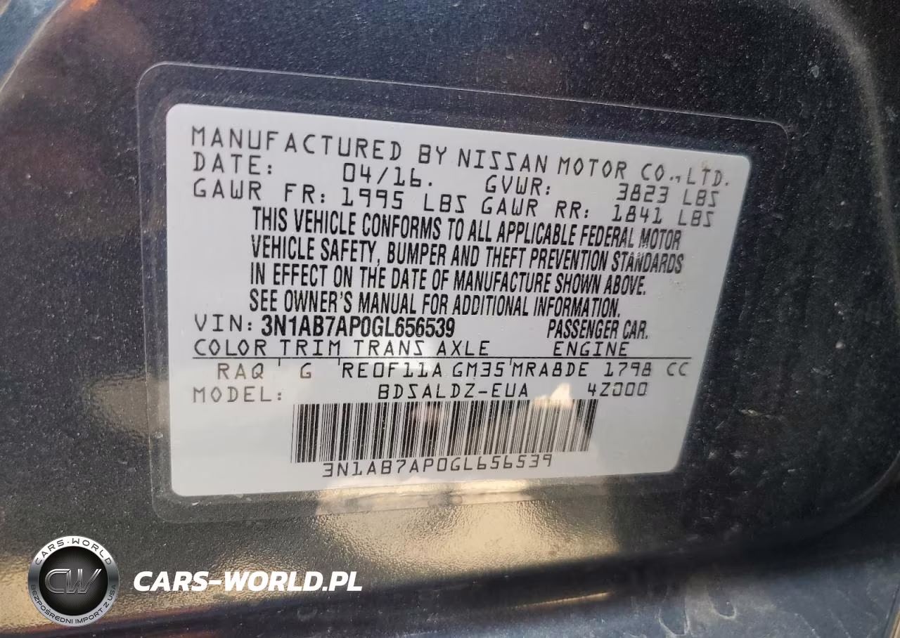 2016 Nissan Sentra S VIN:3N1AB7AP0GL656539 - 12