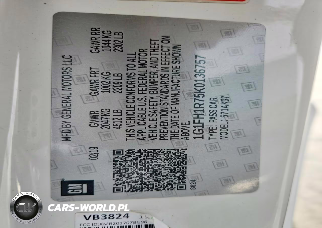 2019 Chevrolet Camaro Ss VIN:1G1FH1R75K0136757 - 13