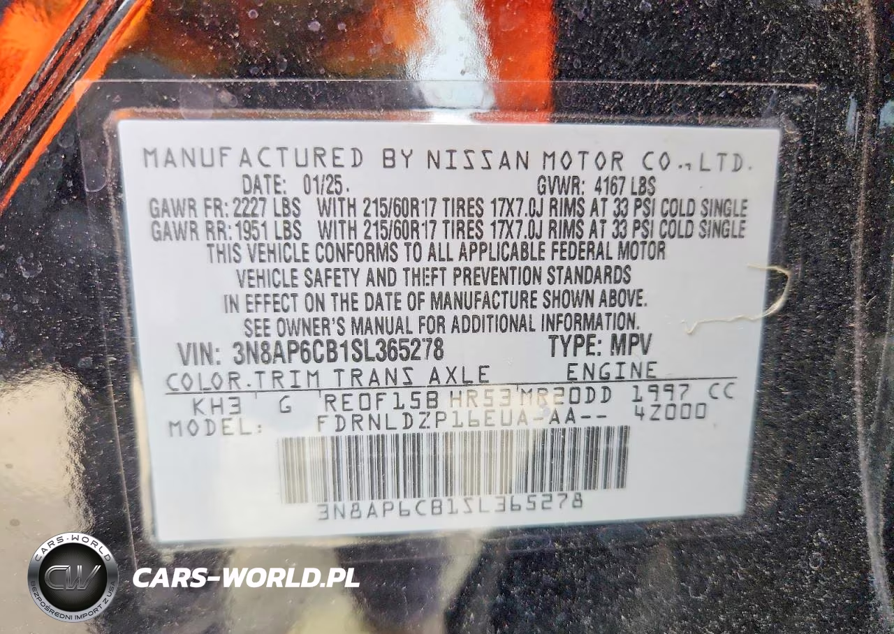 2025 Nissan Kicks Sv VIN:3N8AP6CB1SL365278 - 13