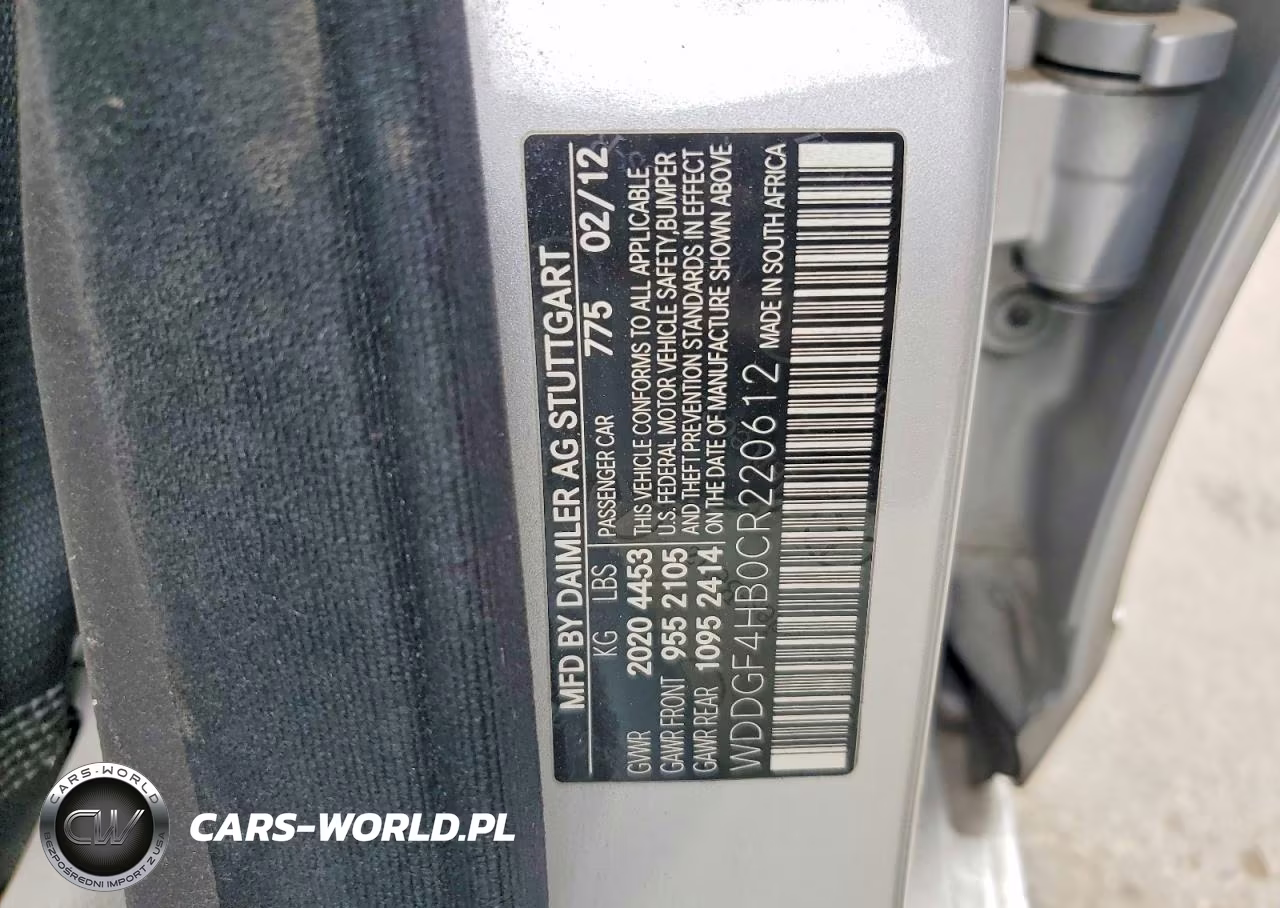 2012 Mercedes-Benz C 250 VIN:WDDGF4HB0CR220612 - 12