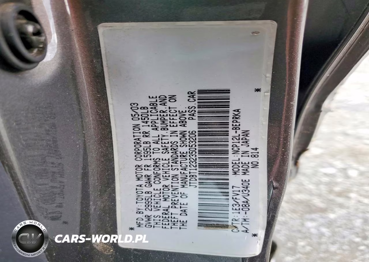 2003 Toyota Echo Base VIN:JTDBT123235053206 - 12