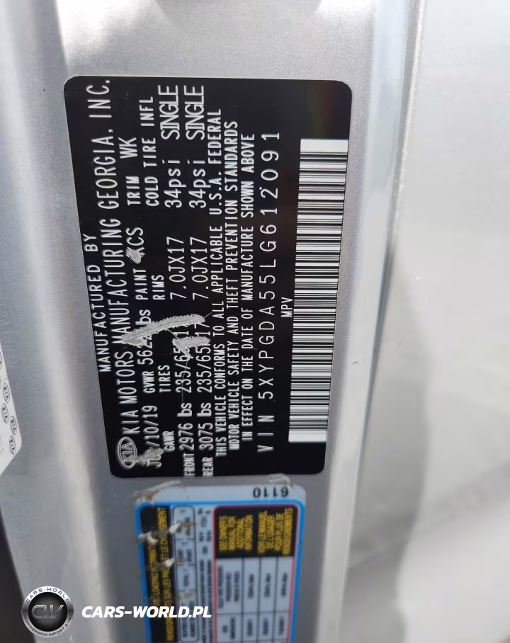2020 Kia Sorento S VIN:5XYPGDA55LG612091 - 12