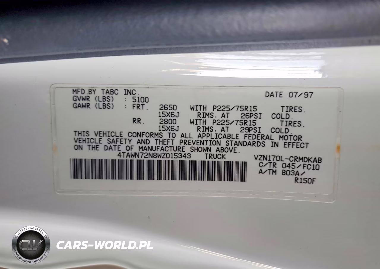1998 Toyota Tacoma Xtracab VIN:4TAWN72N8WZ015343 - 12