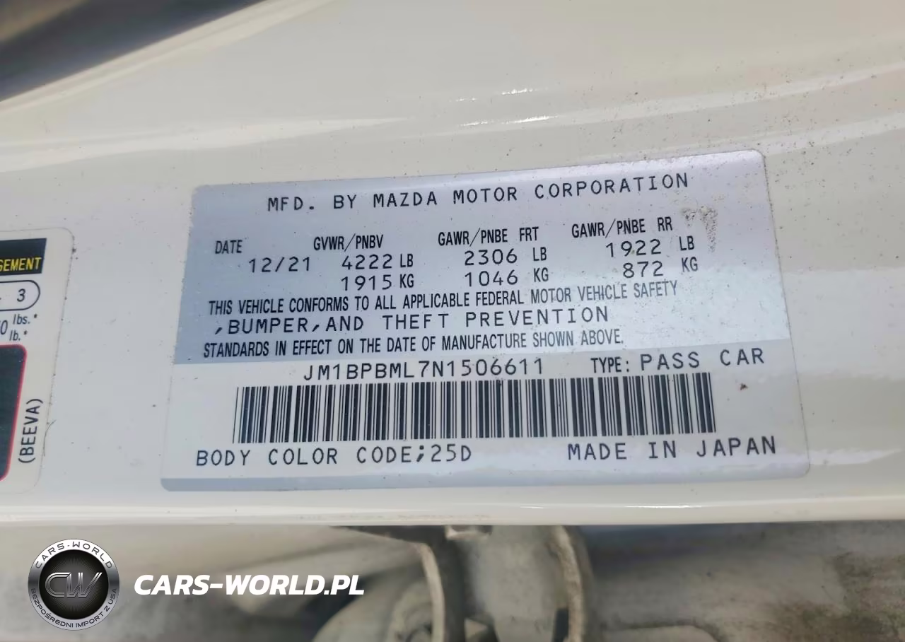 2022 Mazda 3 Premium VIN:JM1BPBML7N1506611 - 12