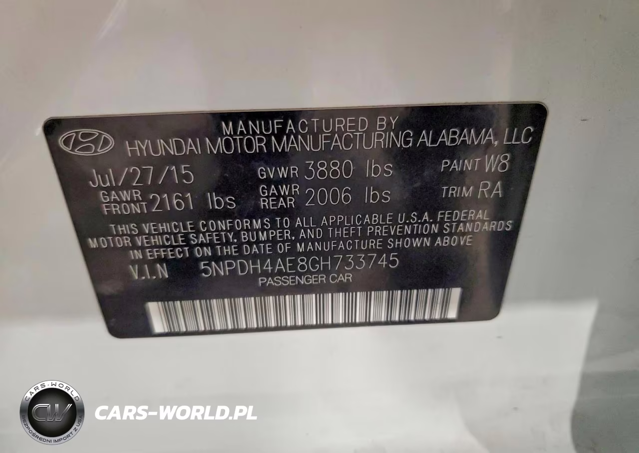 2016 Hyundai Elantra Se VIN:5NPDH4AE8GH733745 - 12