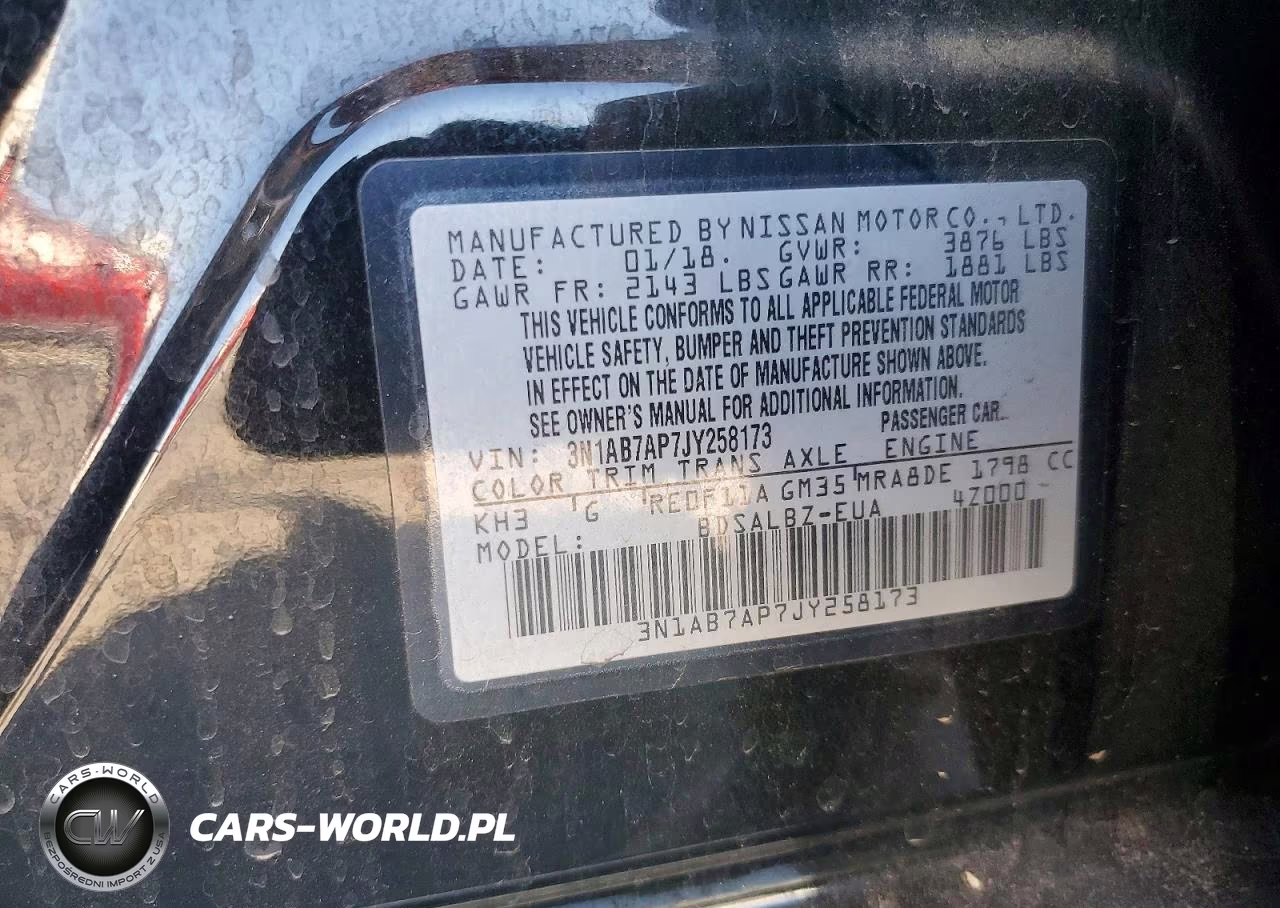 2018 Nissan Sentra S VIN:3N1AB7AP7JY258173 - 13