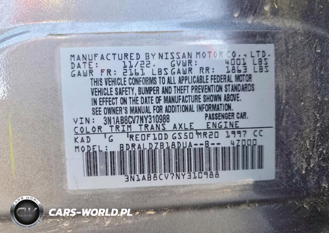 2022 Nissan Sentra Sv VIN:3N1AB8CV7NY310988 - 12