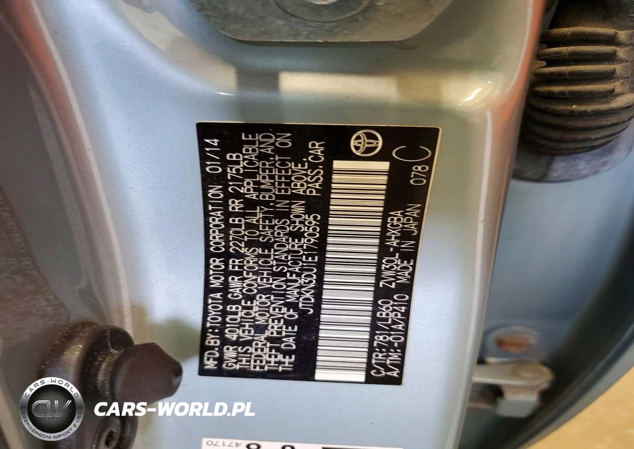 2014 Toyota Prius Four VIN:JTDKN3DU1E1790595 - 12