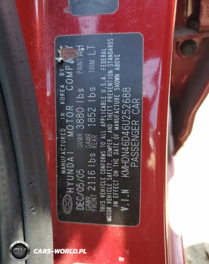 2006 Hyundai Elantra Gls VIN:KMHDN46D46U252688 - 12